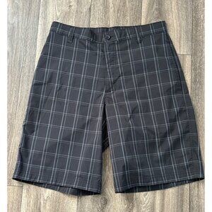 CHAMPION C9 PERFORMANCE GOLF PLAID SHORTS BLACK GRAY MENS SIZE 30 POCKETS